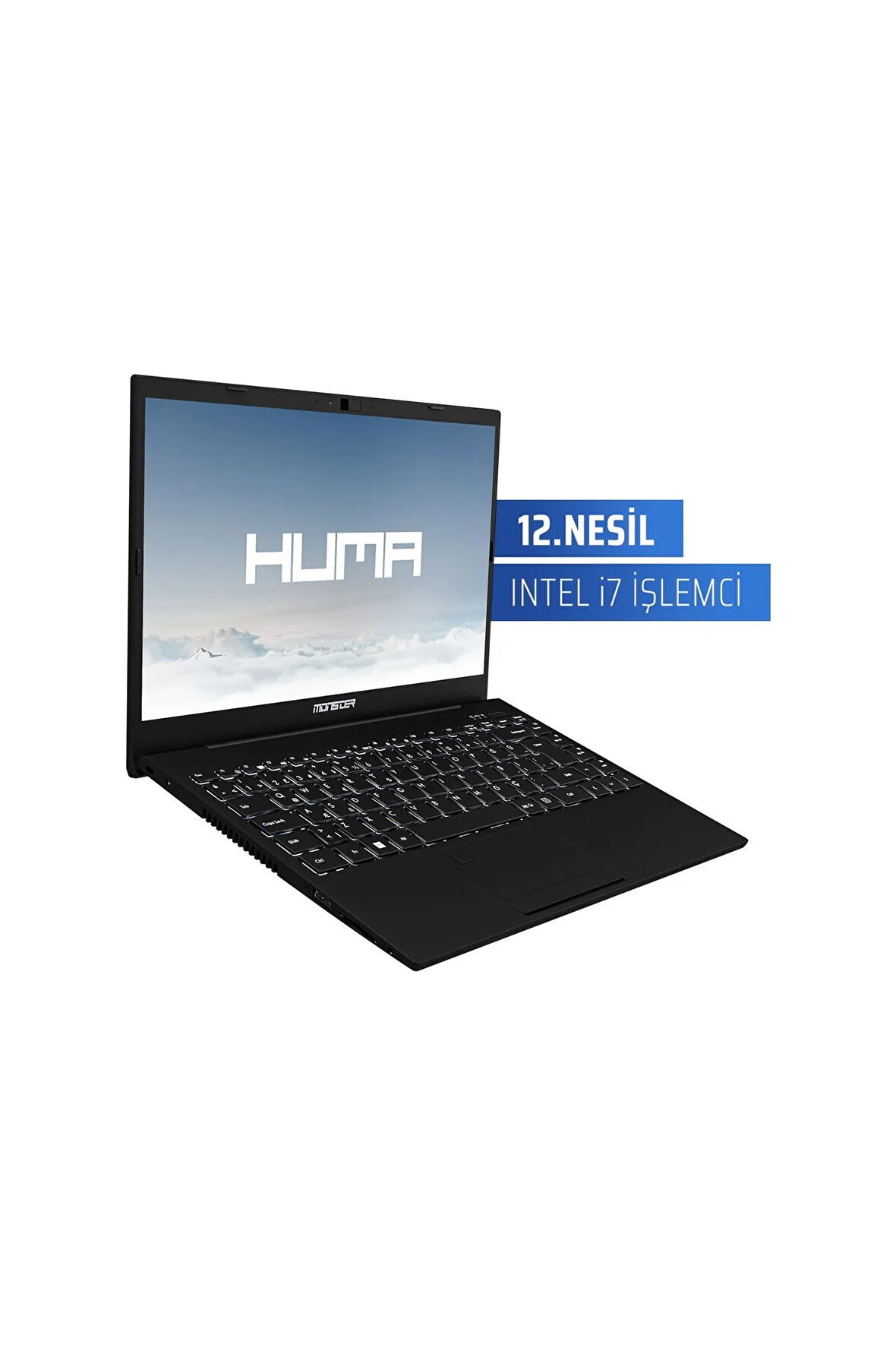 Monster Huma H4 V5.2 Black Intel Core i7 1255U 16 GB RAM 500 GB SSD FreeDos 14,1" FHD Taşınabilir Bilgisayar