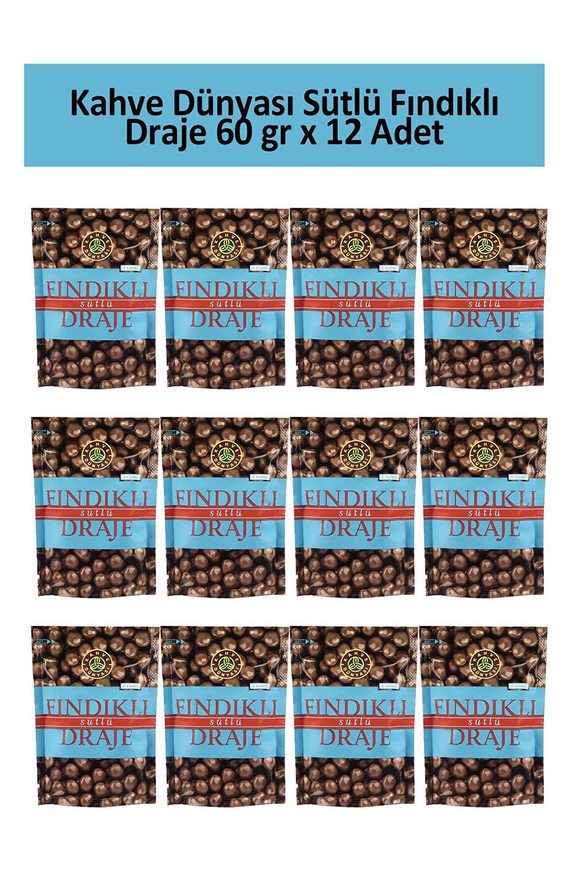 Kahve Dünyası FINDIK DRAJE 60 GR x 12 Adet