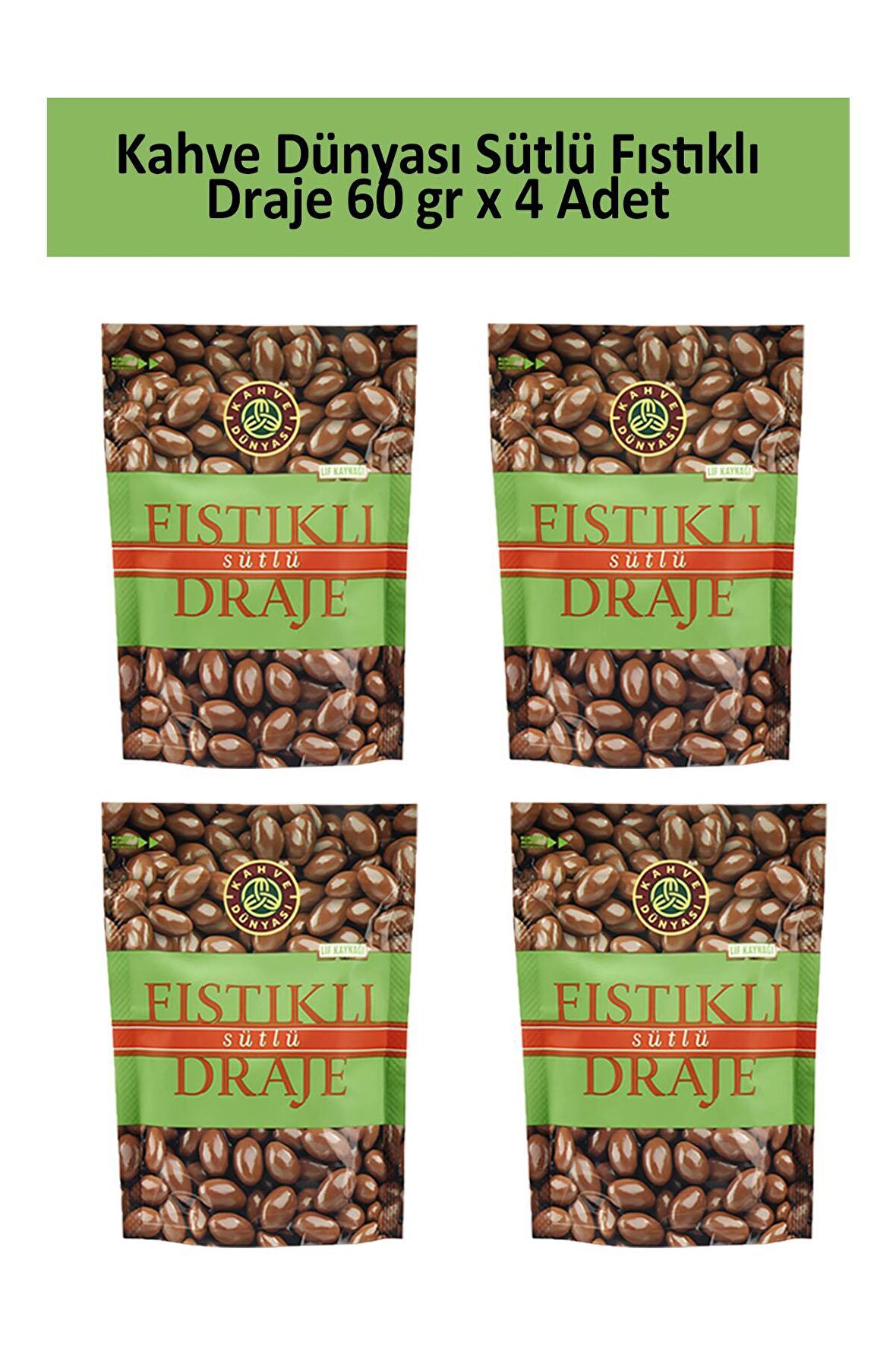 Kahve Dünyası ANTEP FISTIK DRAJE 60 GR x 4 Adet