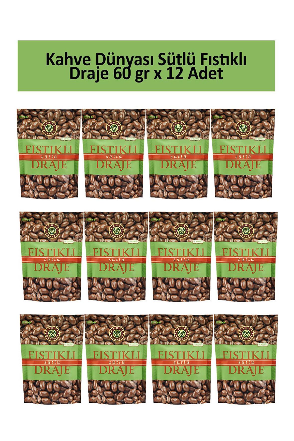 Kahve Dünyası ANTEP FISTIK DRAJE 60 GR x 12 Adet