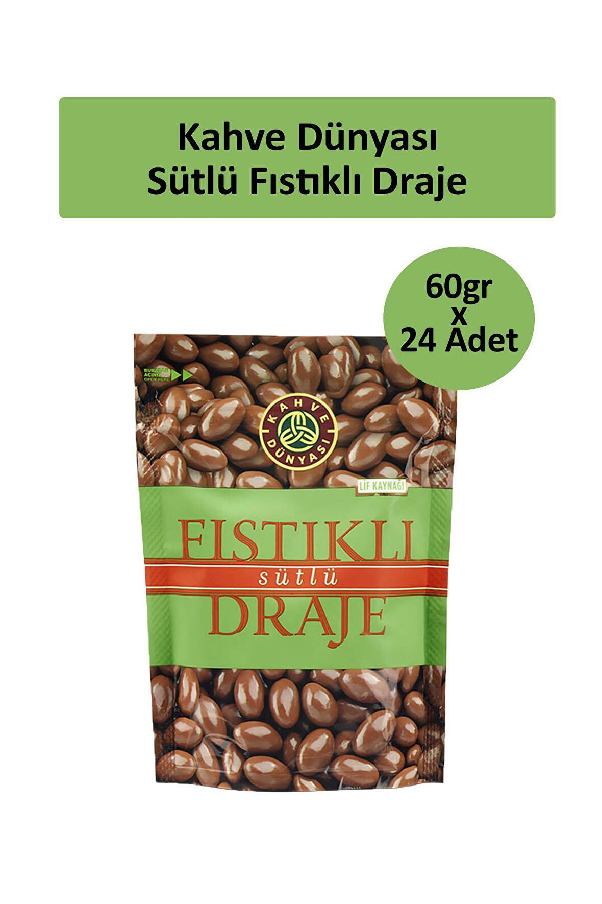 Kahve Dünyası ANTEP FISTIK DRAJE 60 GR x 24 Adet