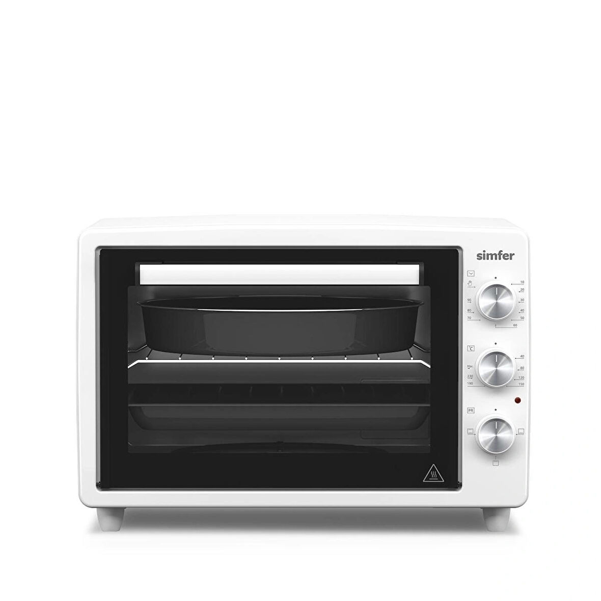 Simfer 3420 Beyaz 34 LT Statik Mini/Midi Fırın - 4 Fonksiyon, Programlanabilir Pişirme & Isı Kontrol Sistem