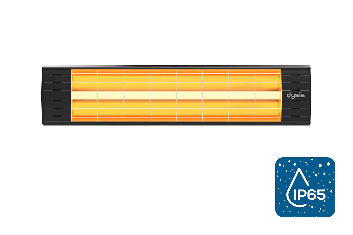 Dysis DH-7452 Art Plus Karbon Serisi IP65 Suya-Toza Dayanıklı 2300 W Siyah Dış Mekan Isıtıcı