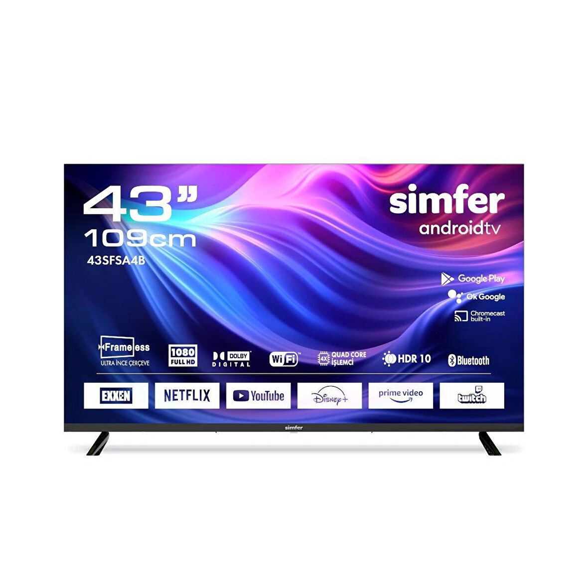 Simfer 43SFSA4B 43" 109 Ekran FHD Android Led Tv