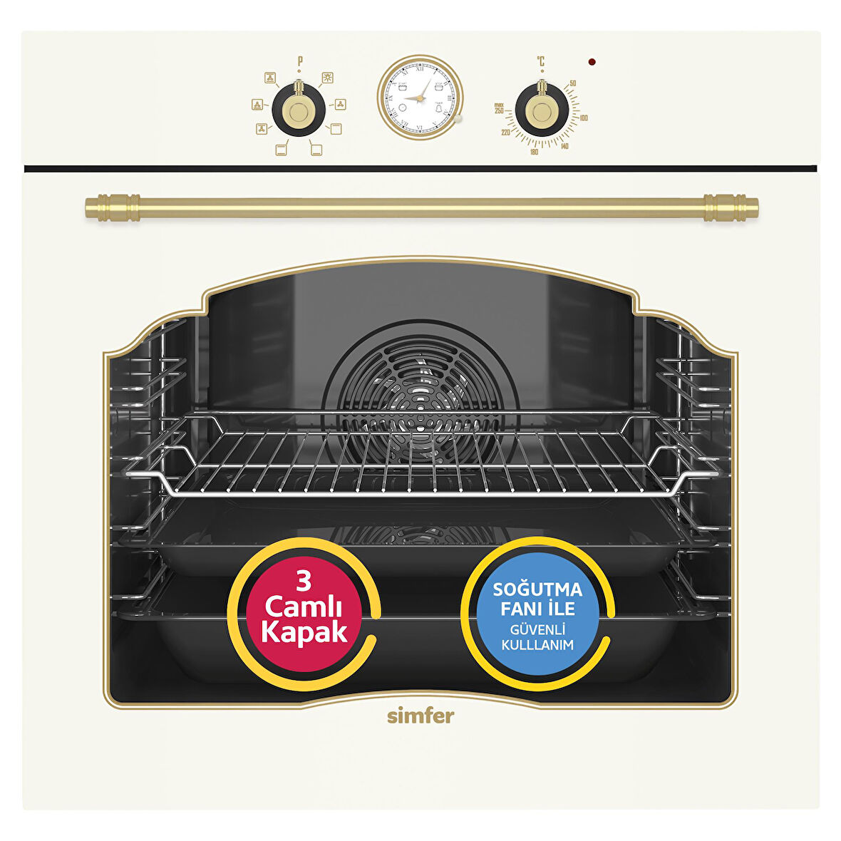 Simfer 8218 Ank. Retro 9 Fonk Bej Cam Power Turbo Analog Saa