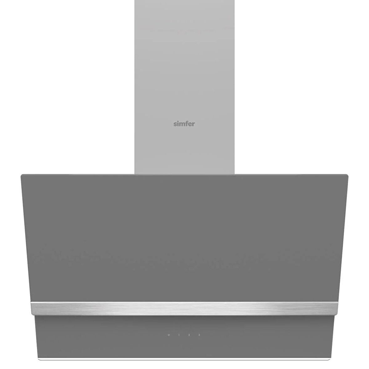 Simfer SD8740 60 Cm Premium Inox Dekorlu Gri Cam Davlumbaz