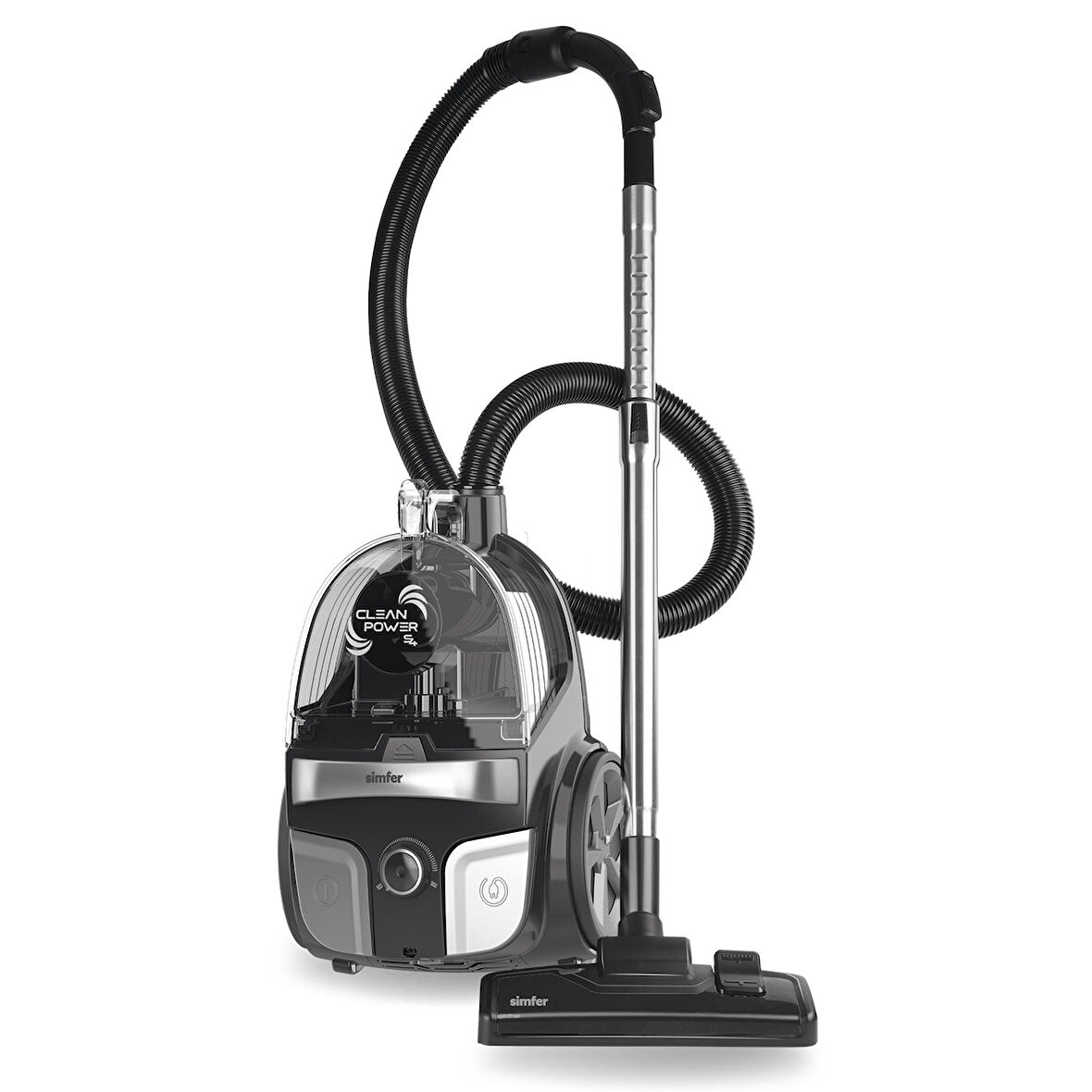 Toz Torbasız Yatay Süpürge Clean Power S4 Silver/Gri SK-6300