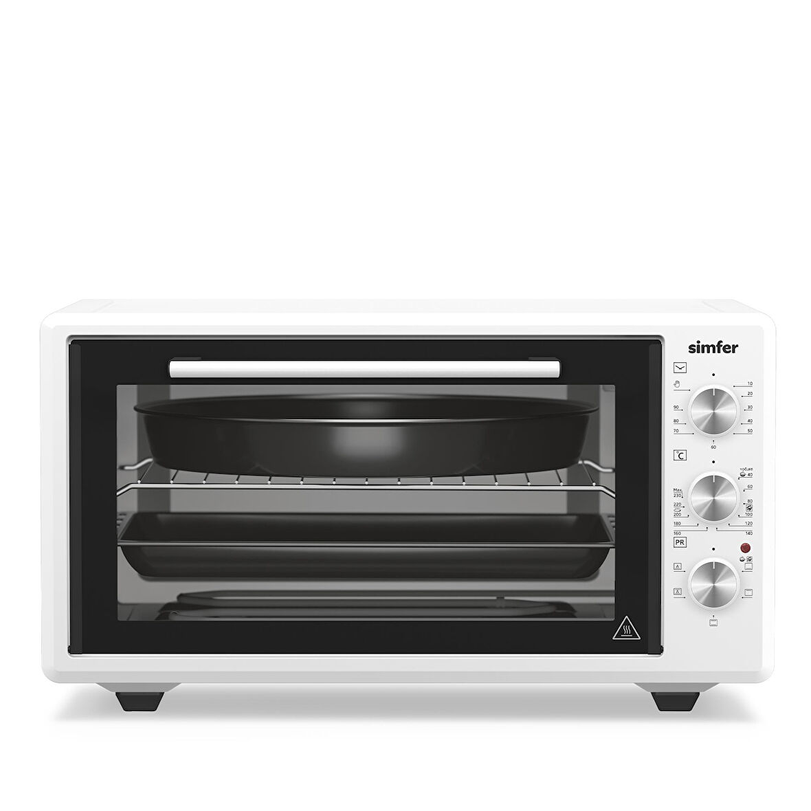 Simfer 4546 45 Lt Klasik Beyaz Turbo Mekanik Saat Lamba
