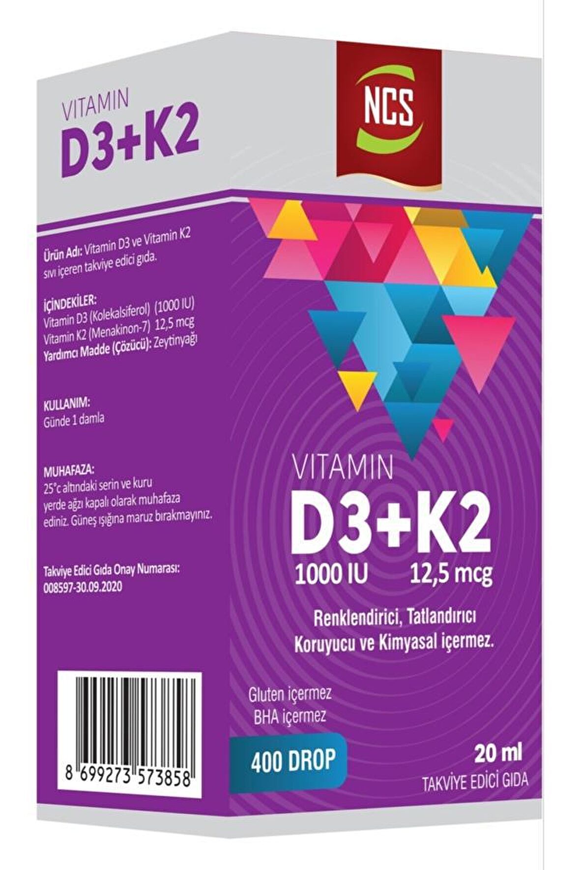 Ncs Vitamin D3+K2 20 ml