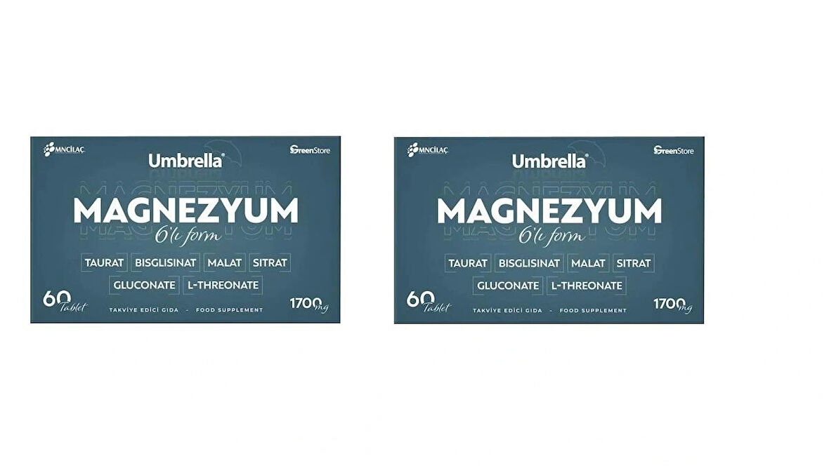Umbrella Magnezyum 6 lı Form 60 Tablet 2 ADET