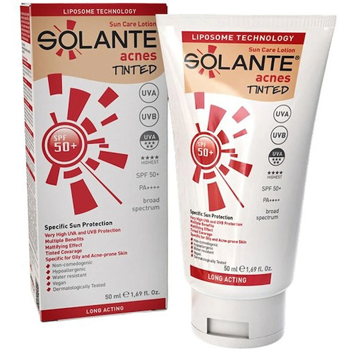 Solante Acnes Tinted Losyon SPF50+ 50 ml