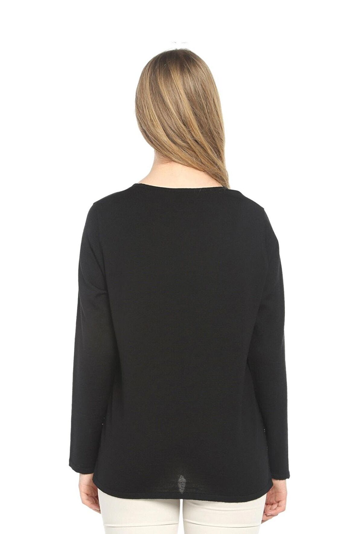 Cep Detaylı Triko Kazak