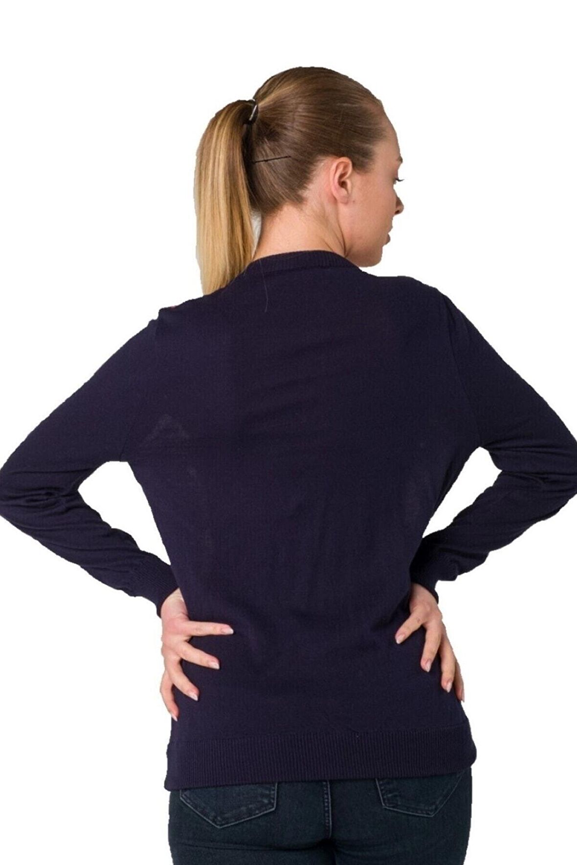 Kristal Fashion Baskılı Luxury Triko Örme Hırka