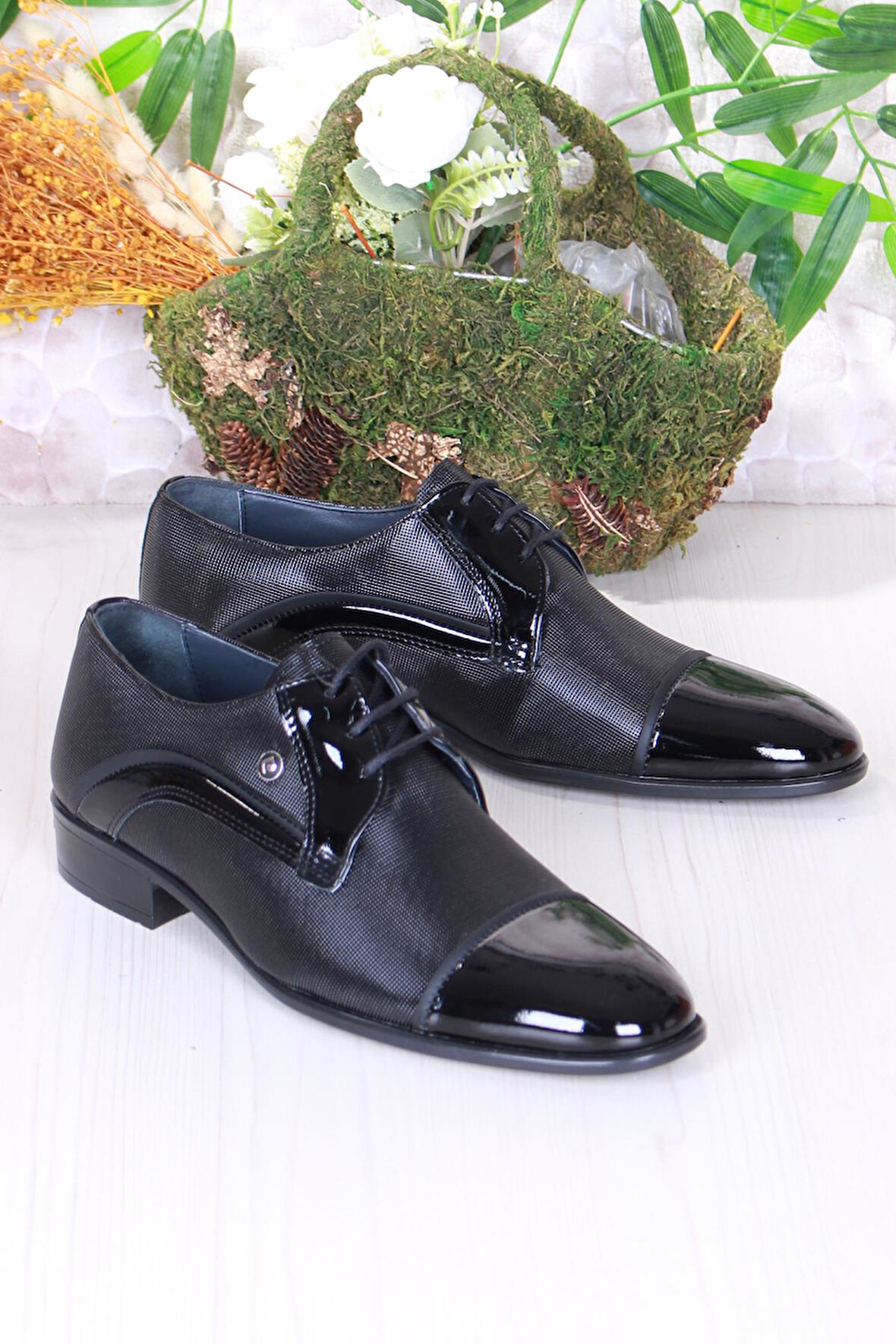 Pierre Cardin 7058 Siyah Rugan Damat Ayakkabısı Takım Ayakkabısı Erkek Klasik Ayakkabı