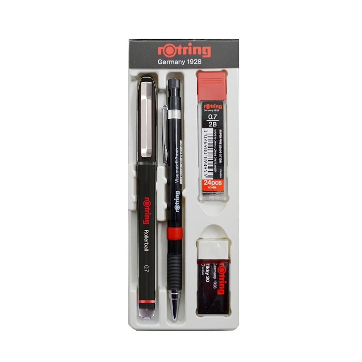 Rotring Visumax 0.7+ Roller 4 lü Set Siyah