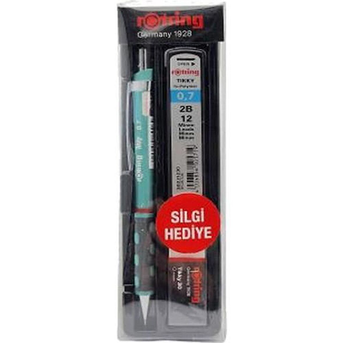 Rotring Tikky Okul Seti 0.7 Mm Opal Mavisi Versatil Kalem + Silgi + Uç