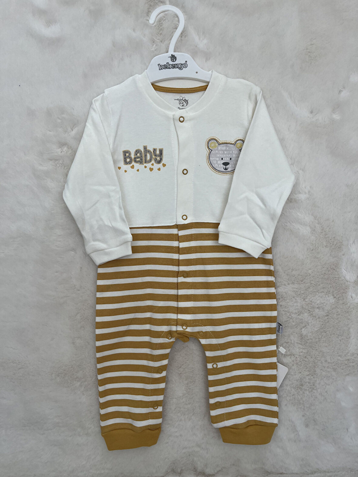 Çizgili Patiksiz Tulum