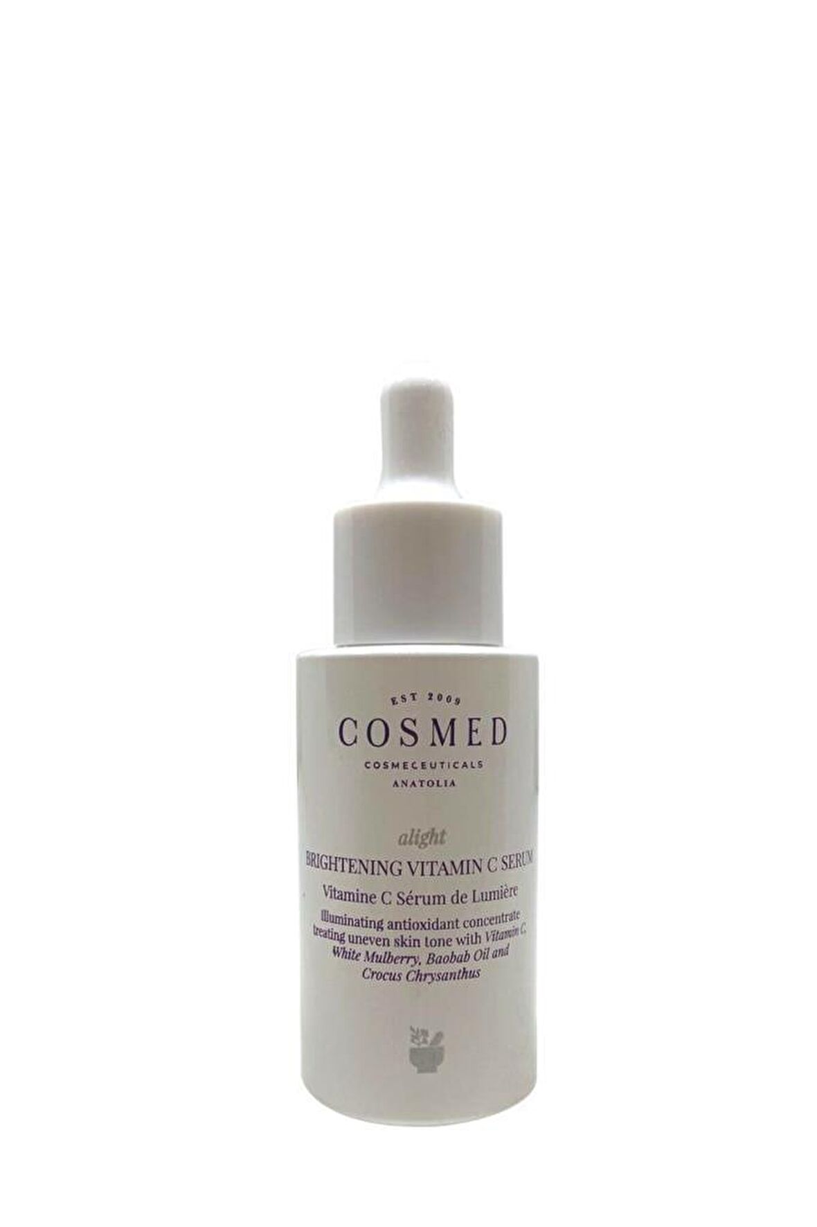 Cosmed Alight Brightening Vitamin C Tüm Cilt Tipleri İçin Su Bazlı Yağsız Aydınlatıcı Yüz Bakım Serumu 30 ml