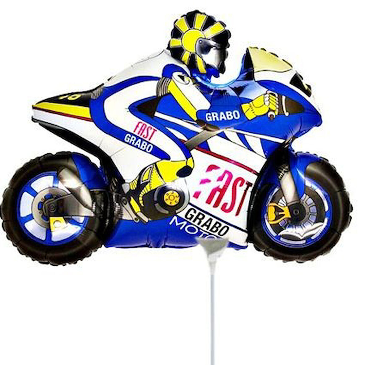 14'' G-Moto Gp Blue Folyo Balon 1 Pakette 15 Adet-Grabo