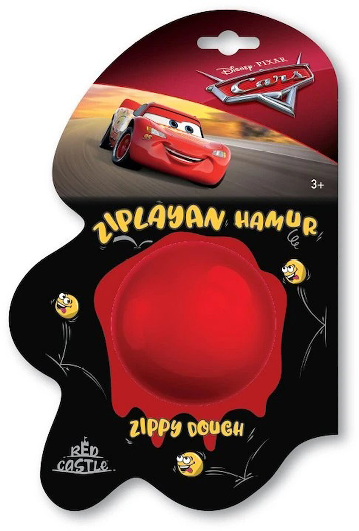 Disney Cars Zıplayan Hamur 30 g Kırmızı-Red Castle ZDB-34