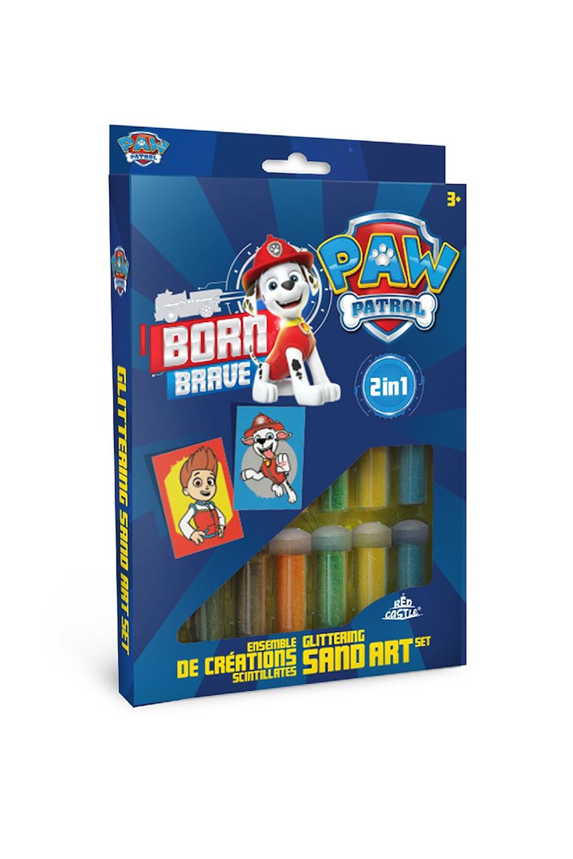 Paw Patrol Born Brave Eğitici ve Eğlenceli Kum Boyama Seti Emojiler 4in1-Red Castle DSO-02