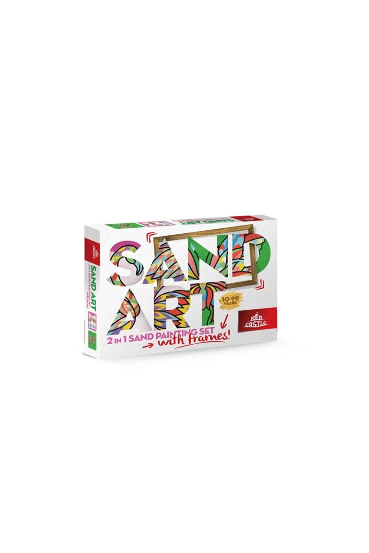 Sand Art, Yetişkin Kum Boyama Aktivite Seti 2in1 Çerçeveli-Red Castle Ykf-02