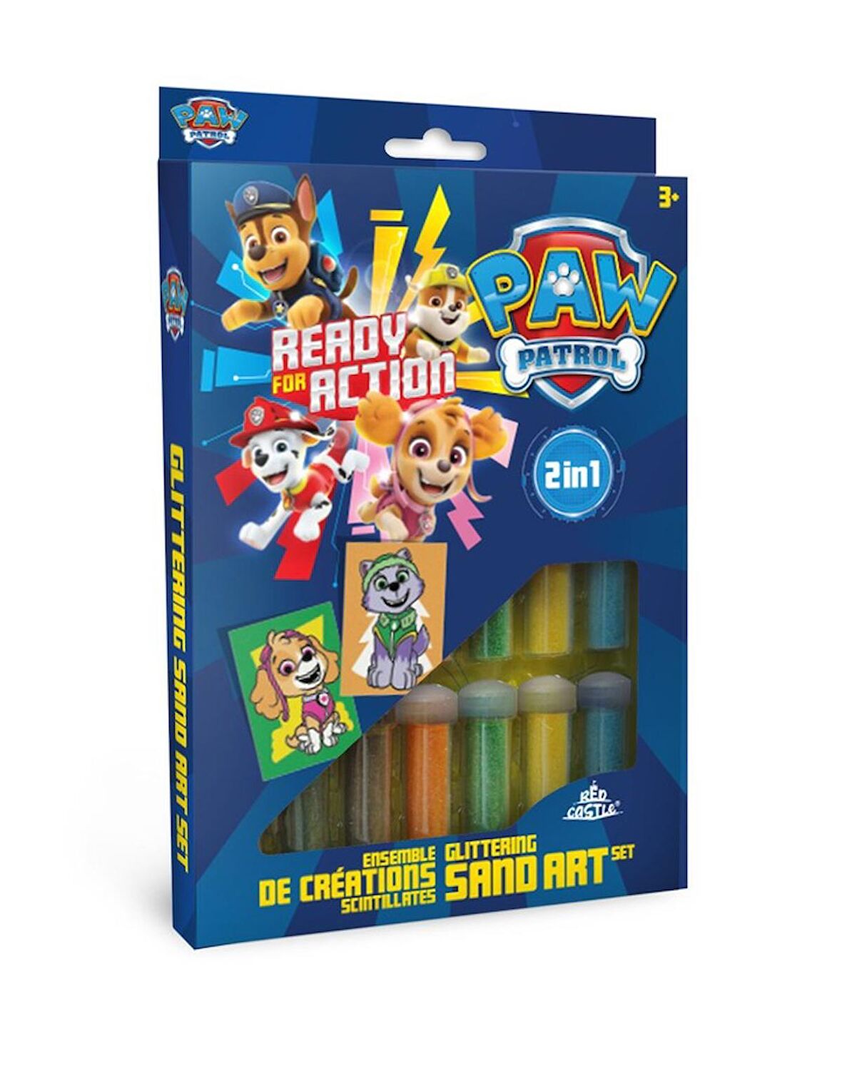 Paw Patrol Skye&Everest Eğitici ve Eğilenceli Kum Boyama Seti 2in1-Red Castle DSA-03