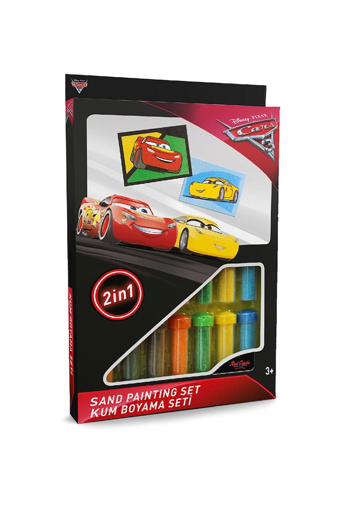 Eğitici ve Eğlenceli, Kum Boyama Seti, Disney Cars3 Şimşek McQueen&Cruz Ramirez DS-28