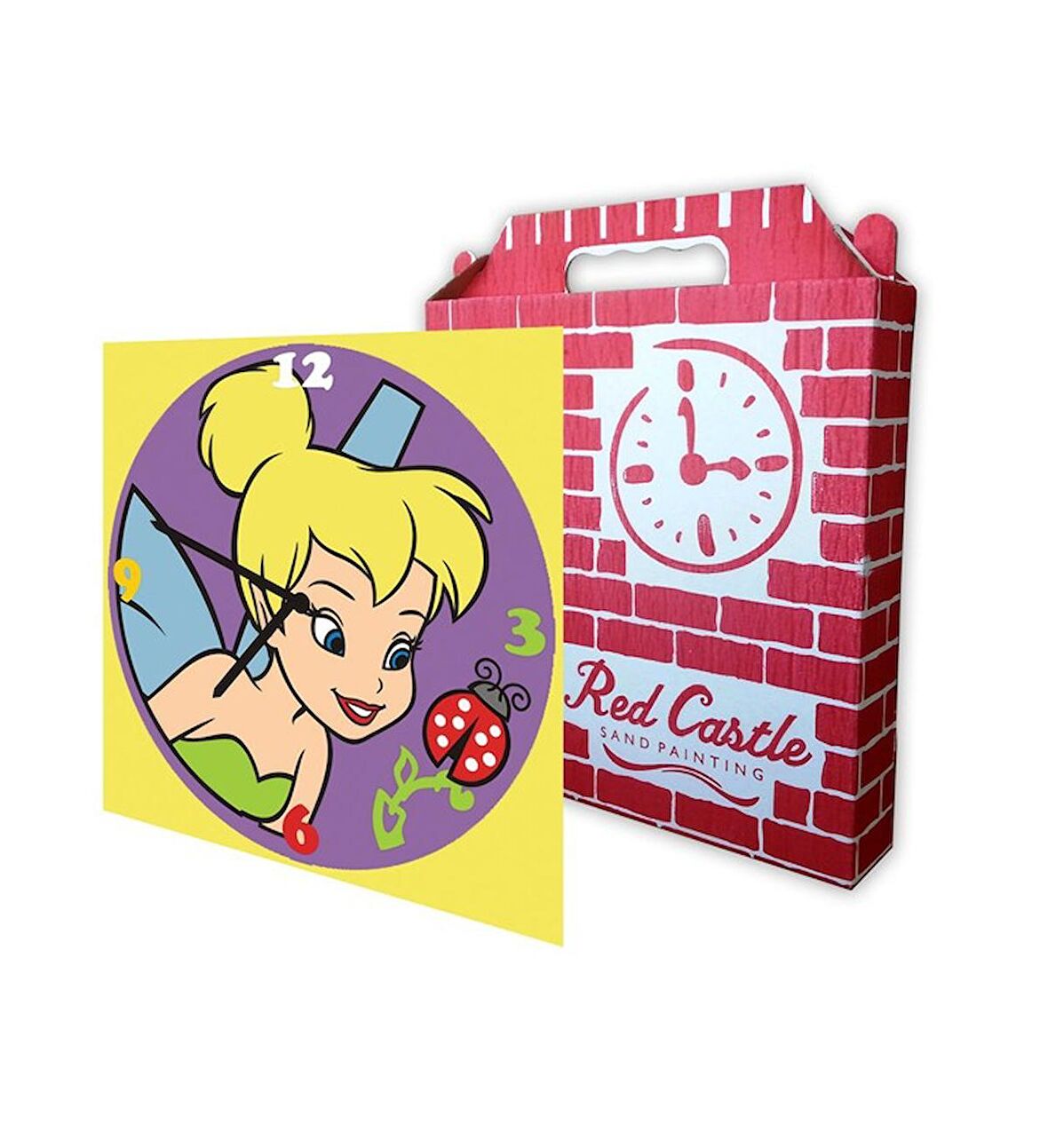 Disney Tinkerbell Saat (Clock) Kum Boyama Seti-Red Castle S-0008