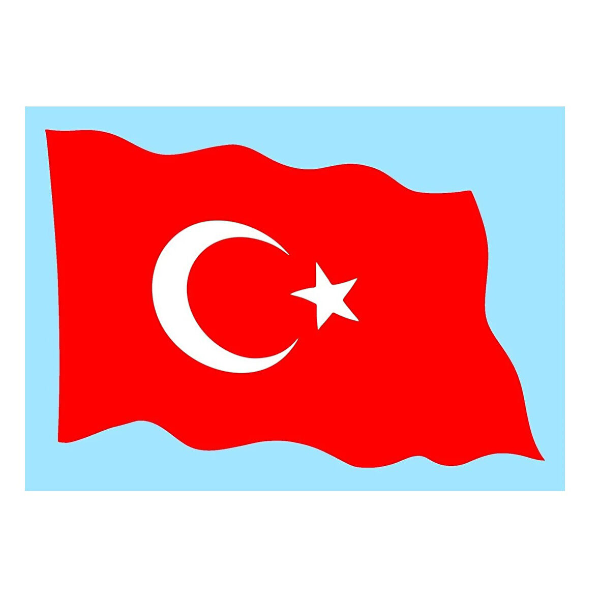 TÜRK BAYRAĞI KUM BOYAMA KARTI JUMBO 5 ADET (33X47cm)