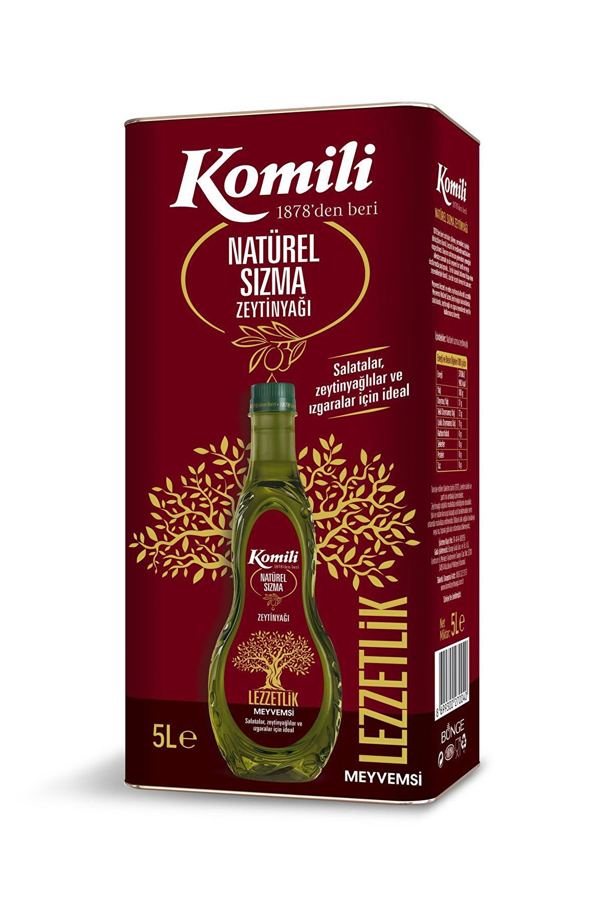 Komili Sızma Zeytinyağı 5 lt Teneke 