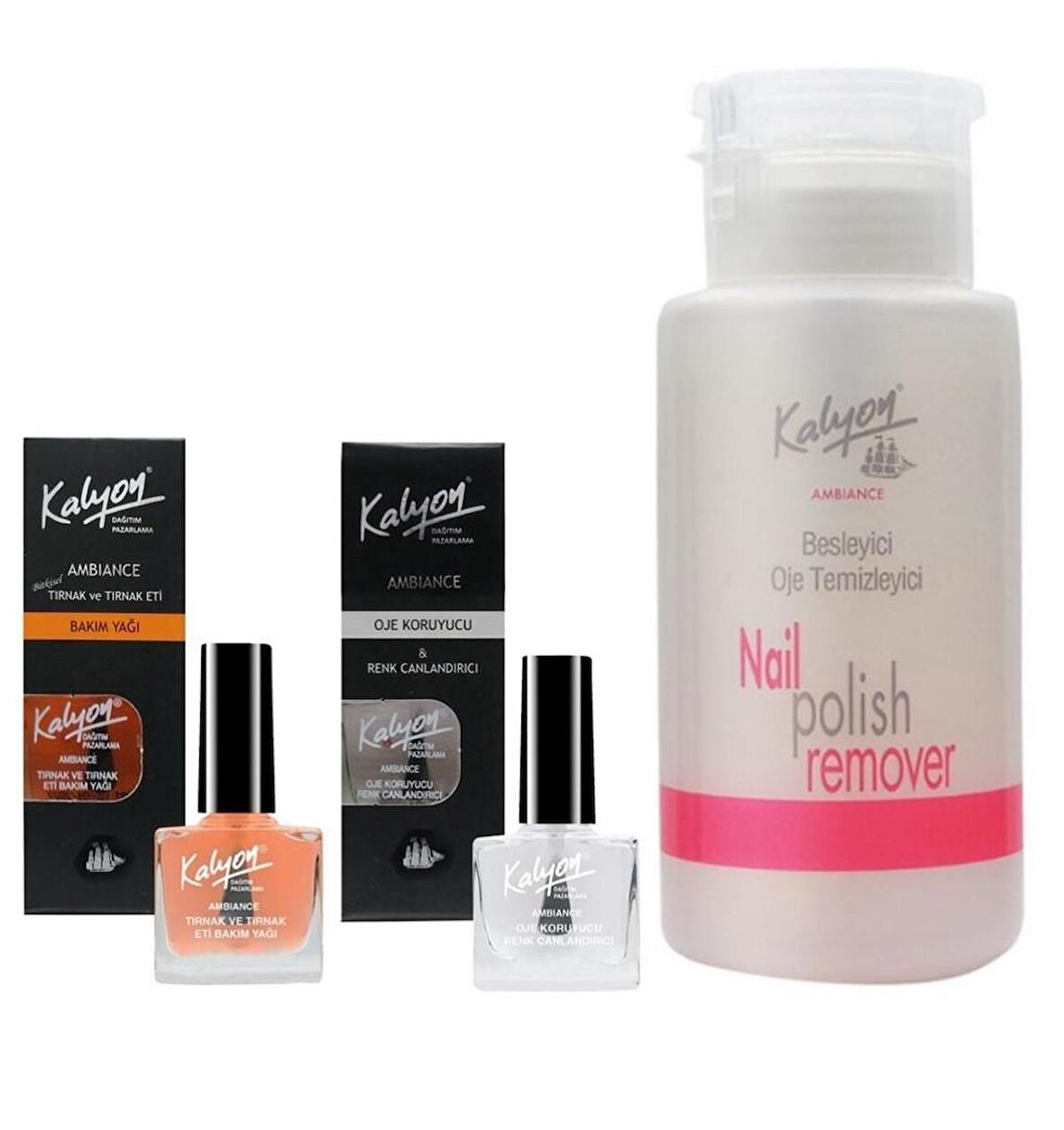 Kalyon Bakım Yağı+Oje Koruyucuı+Pompalı Aseton 200Ml