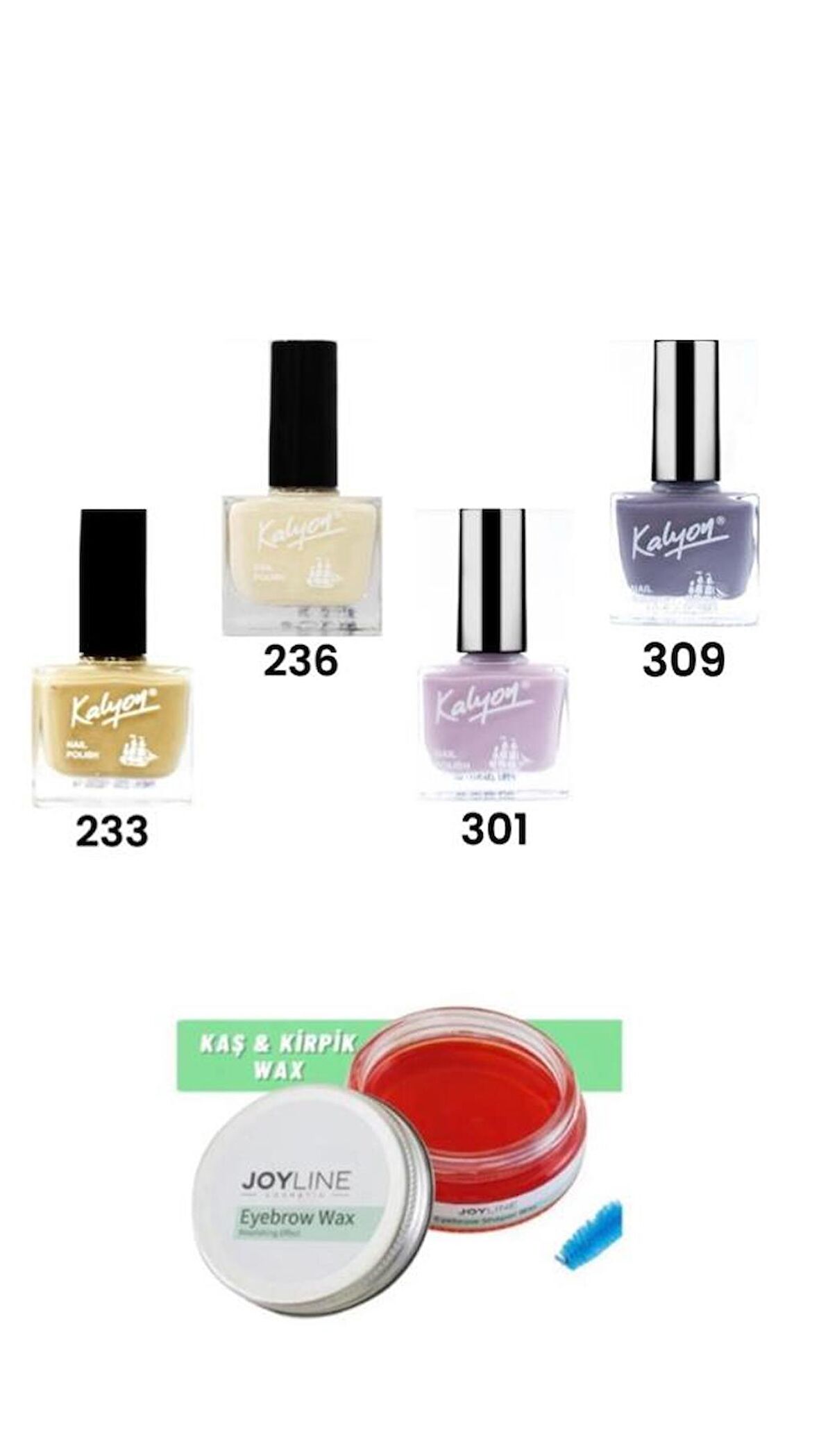 Kalyon Oje 233-236-301-309+joy line Kaş Şekillendirici Ve Sabitleyici Wax 50ml