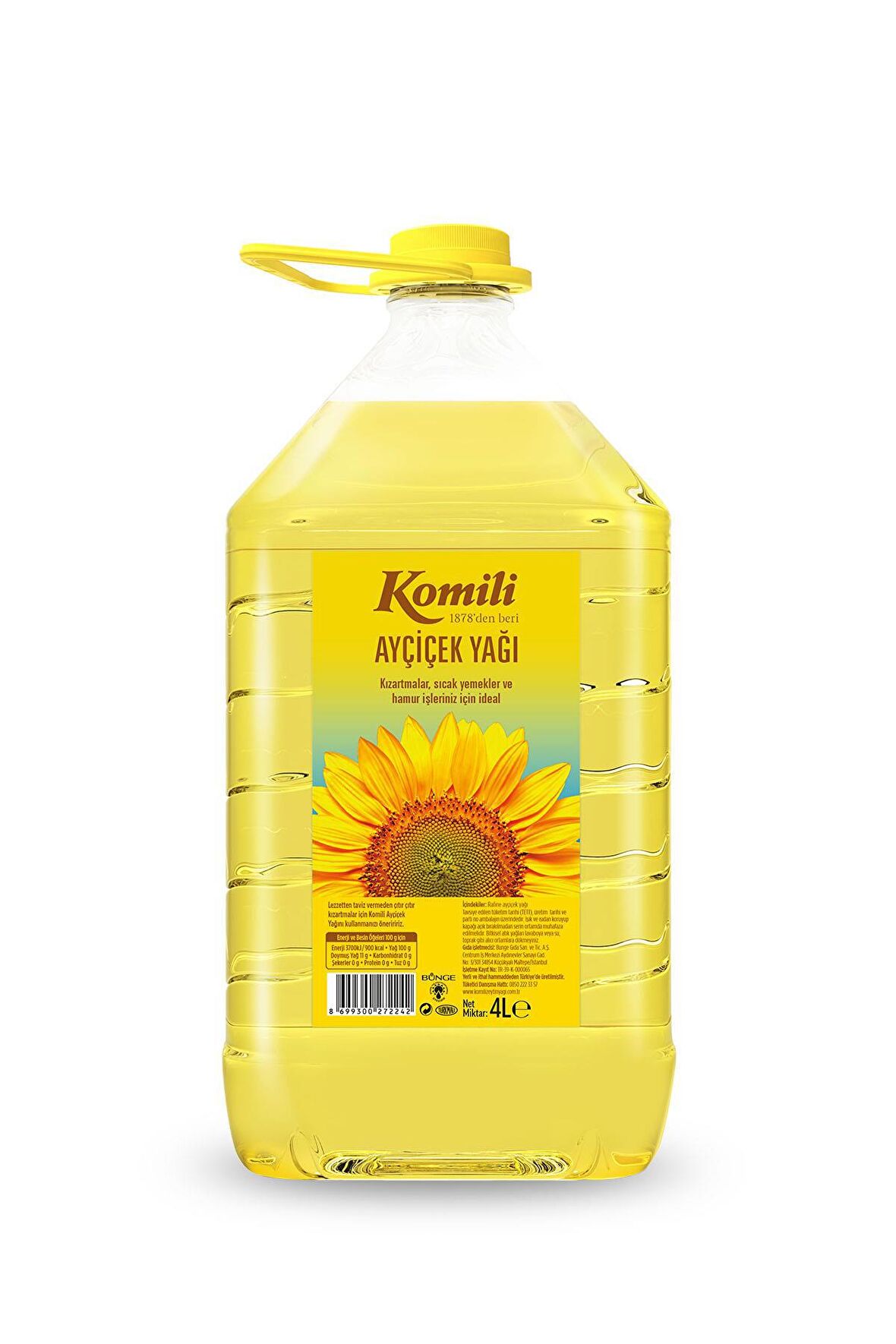 Komili Rafine Ayçiçek Yağı 4 lt Pet