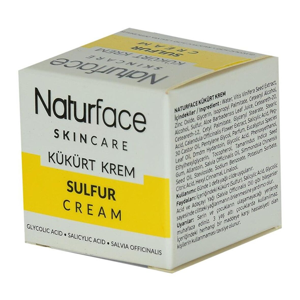 Naturface Adaçayı Yağlı Kükürt Kremi Glycolic Salicylic Acid 20ML