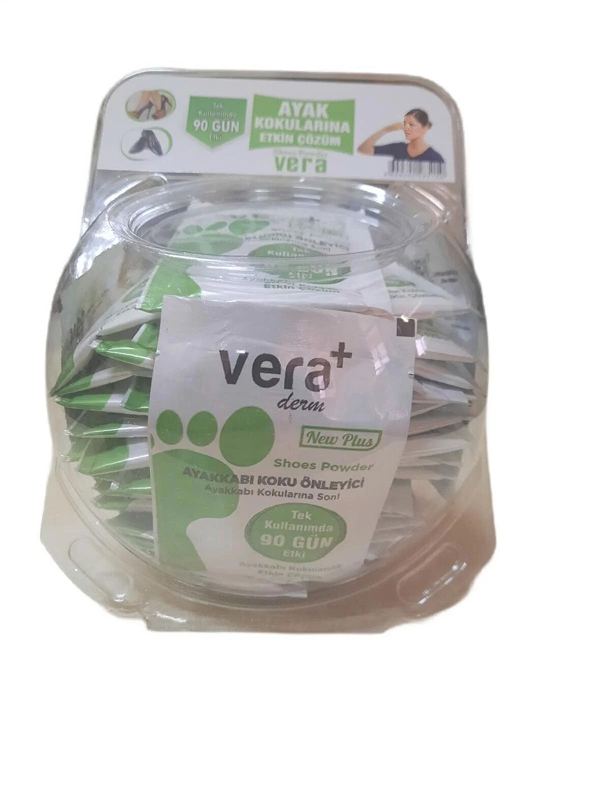 vera derm ayak ve ayakkabı koku önleyici toz 10gr 48'li fanus