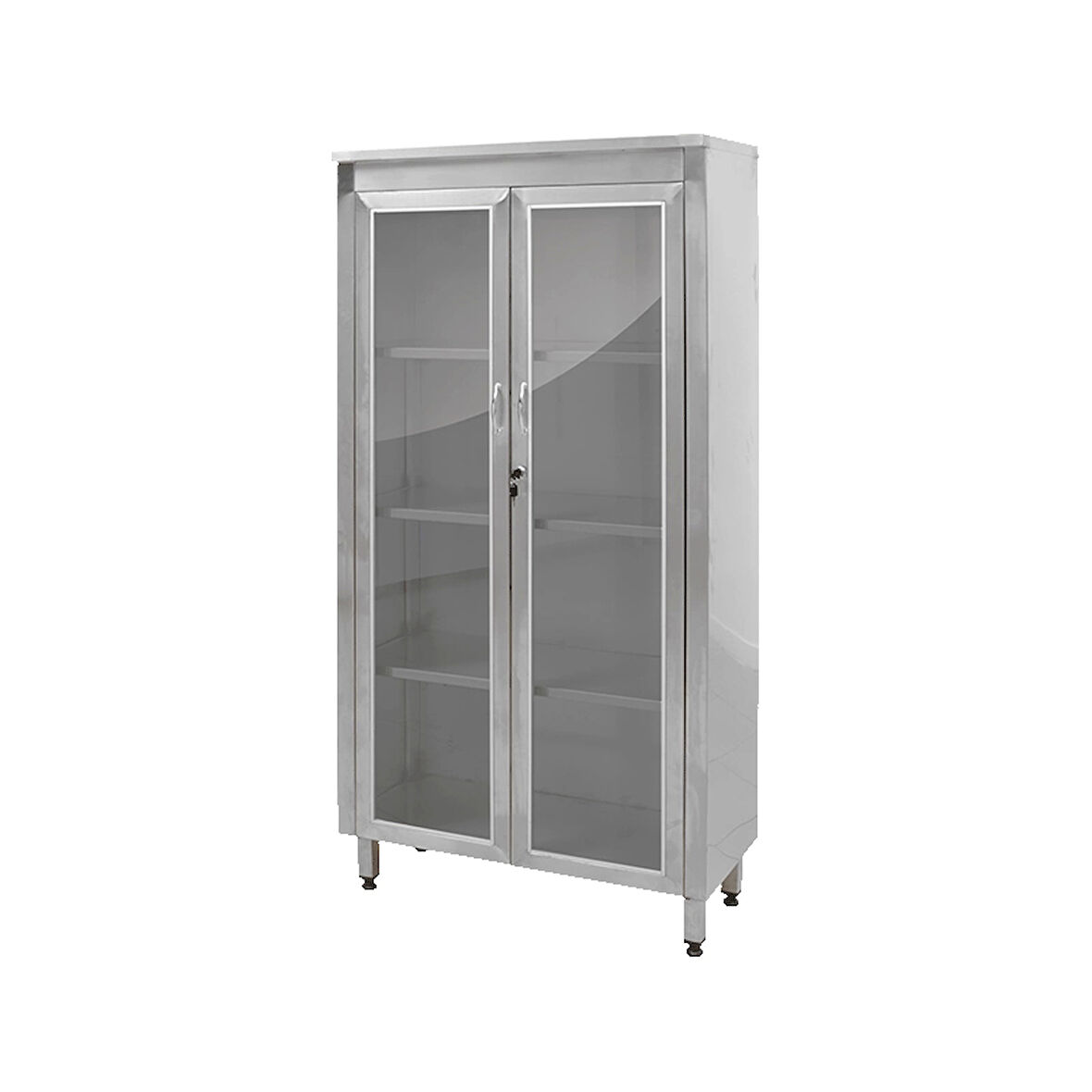 Paslanmaz Çelik Ameliyathane Alet ve İlaç Dolabı Hijyenik, Dayanıklı, Kilitlenebilir Medikal Dolap E-107