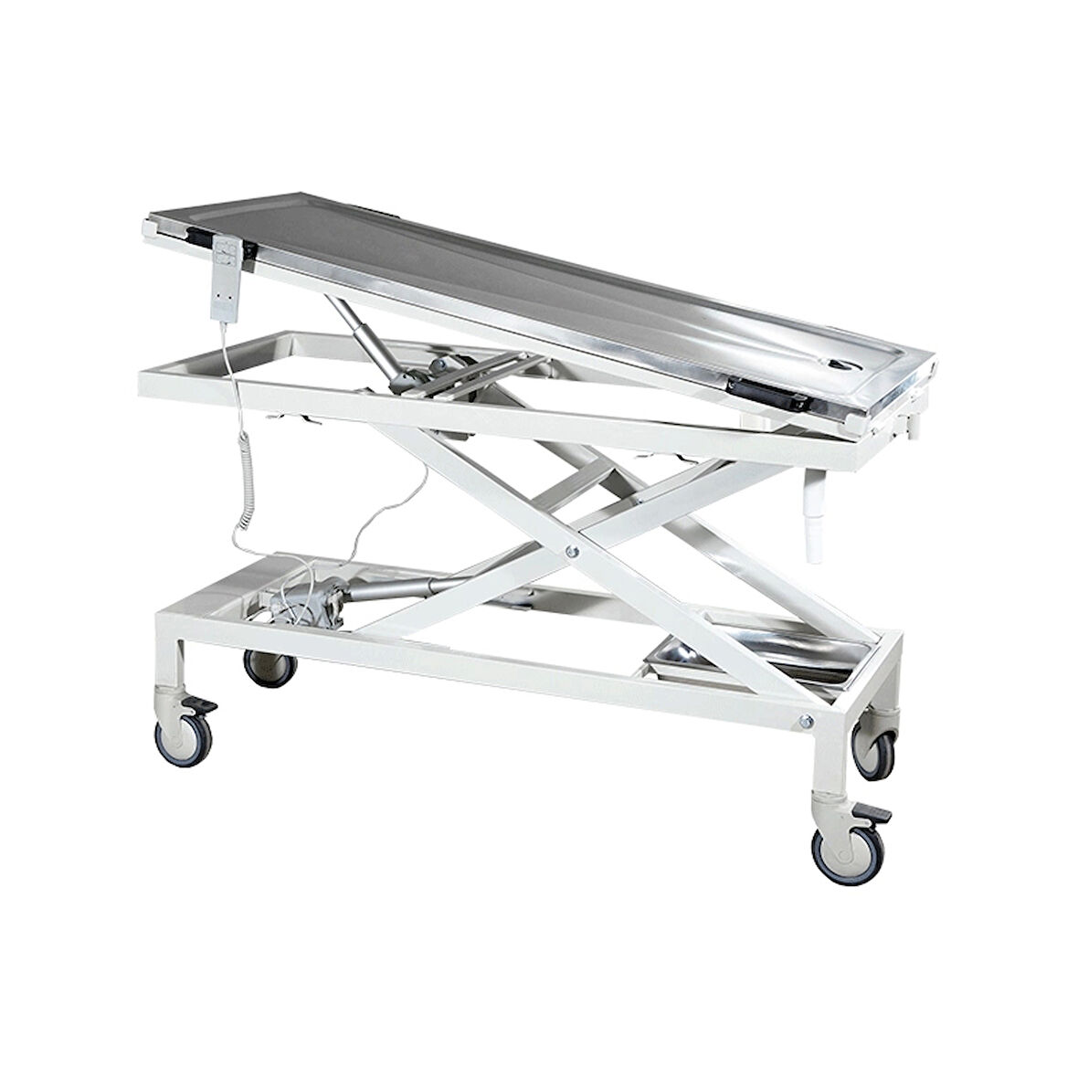 Veteriner Operasyon Masası | Çift Motorlu, Pres Baskı Paslanmaz Tabla, Sedye Dönüşümlü E-279/P