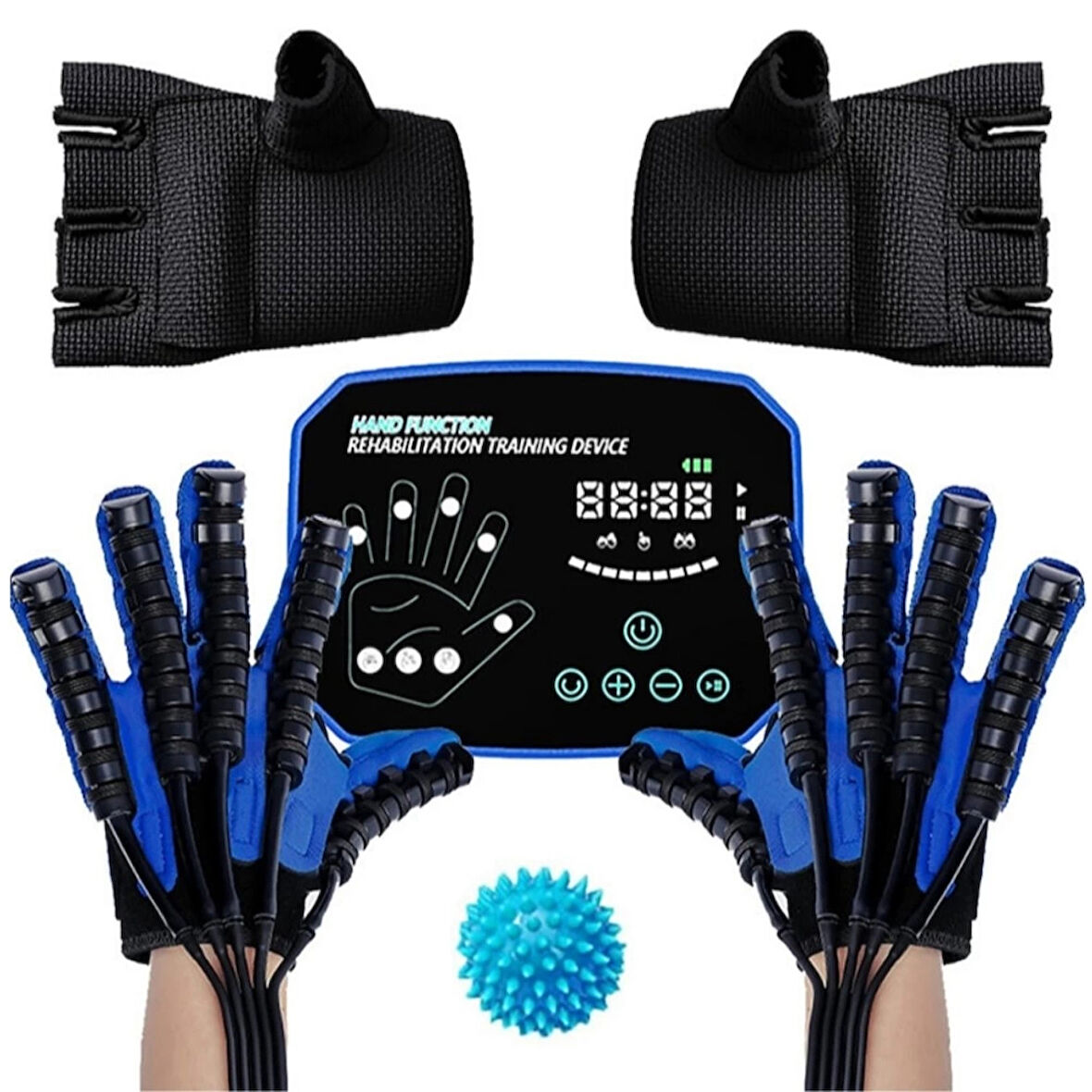 Robotik El Rehabilitasyon Cihazı | Otomatik Çapraz Parmak Egzersizi ile Felç ve Travma Sonrası Hızlı İyileşme Desteği C12 (Çift El)