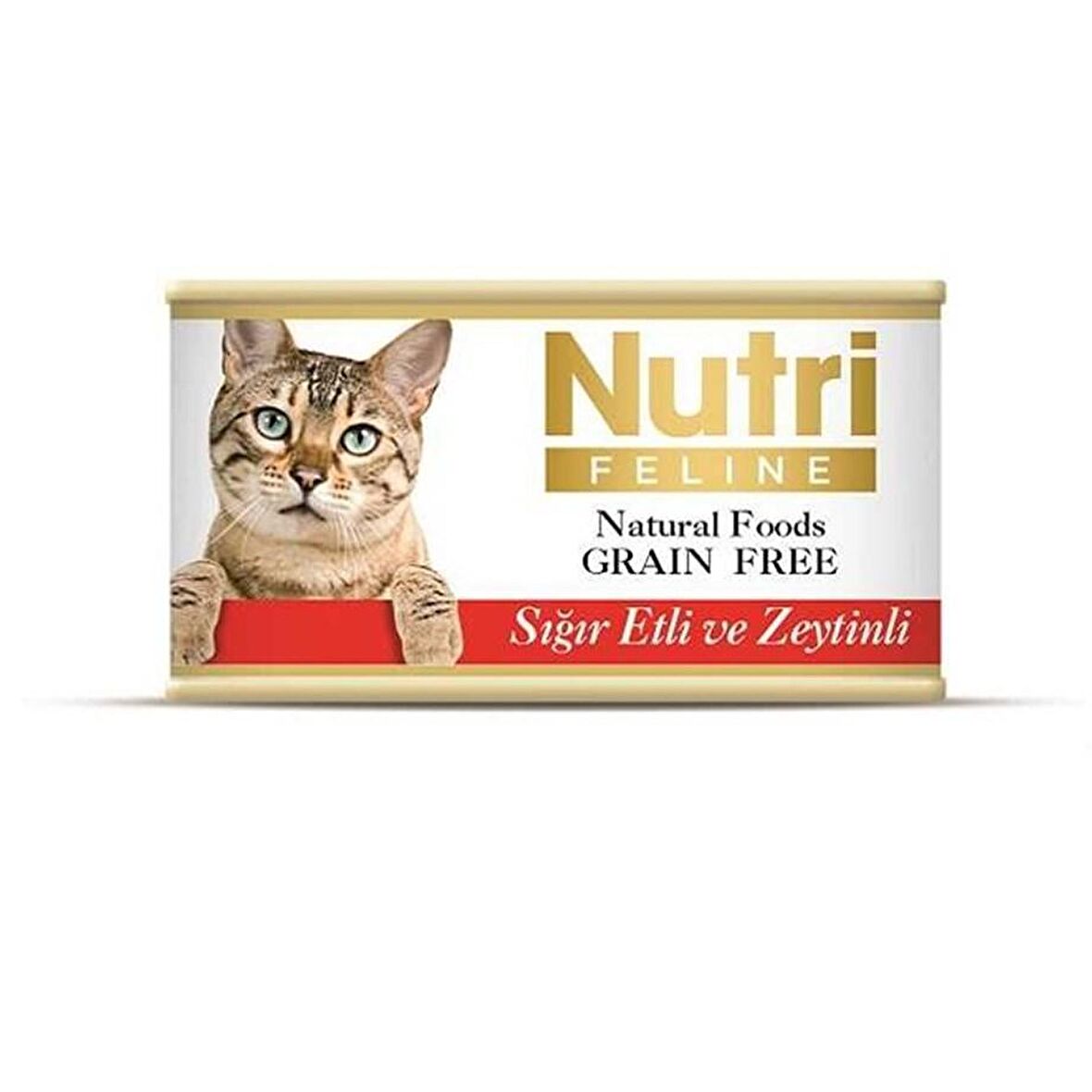 Nutri Feline Tahılsız Sığır Etli Zeytinli Kedi Kon