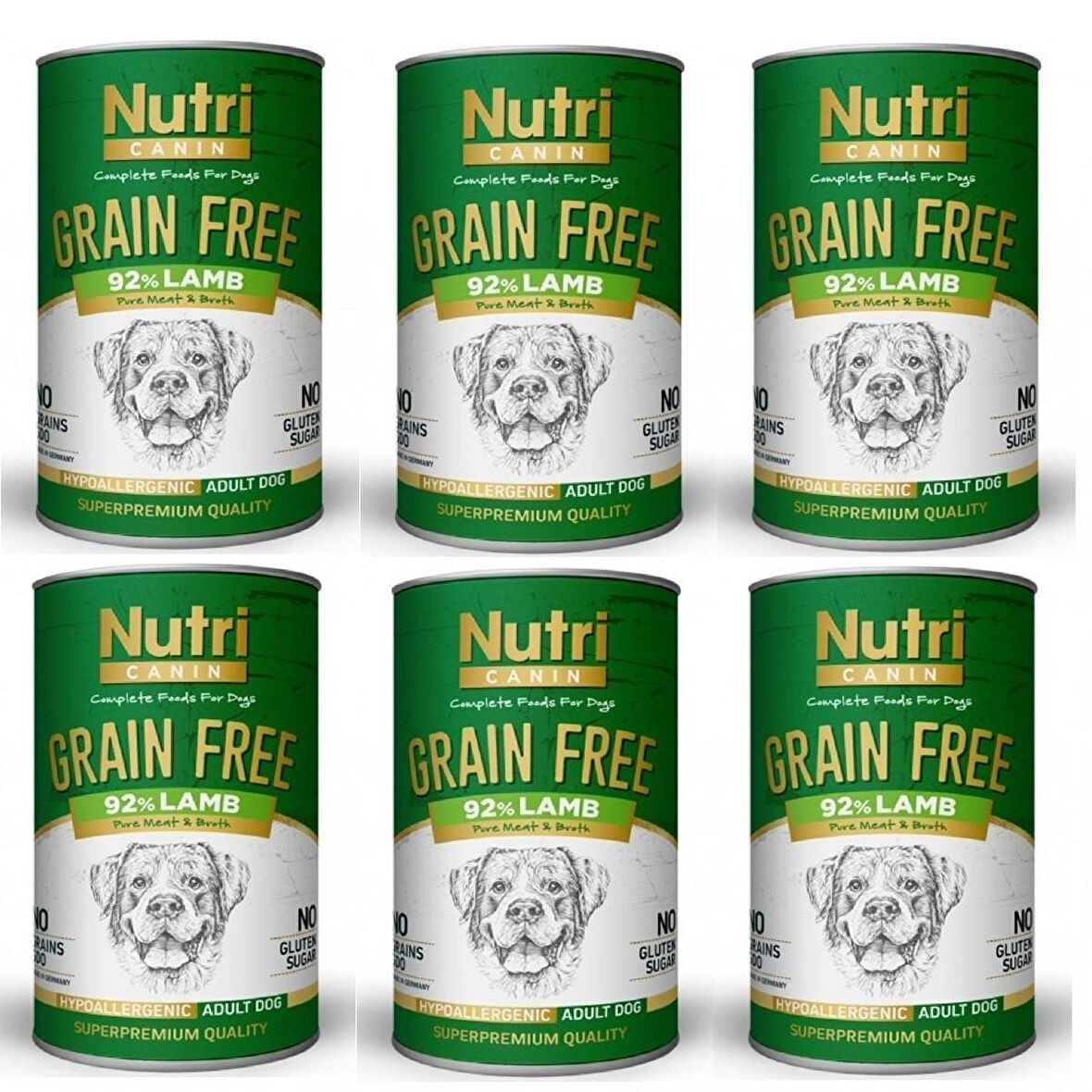 Nutri Canin Kuzulu Köpek Konservesi 400 gr  x 6 ADET 