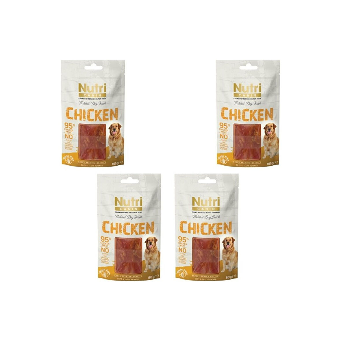 Nutri Canin Chicken Snack Köpek Ödülü 80 gr x 4 Adet