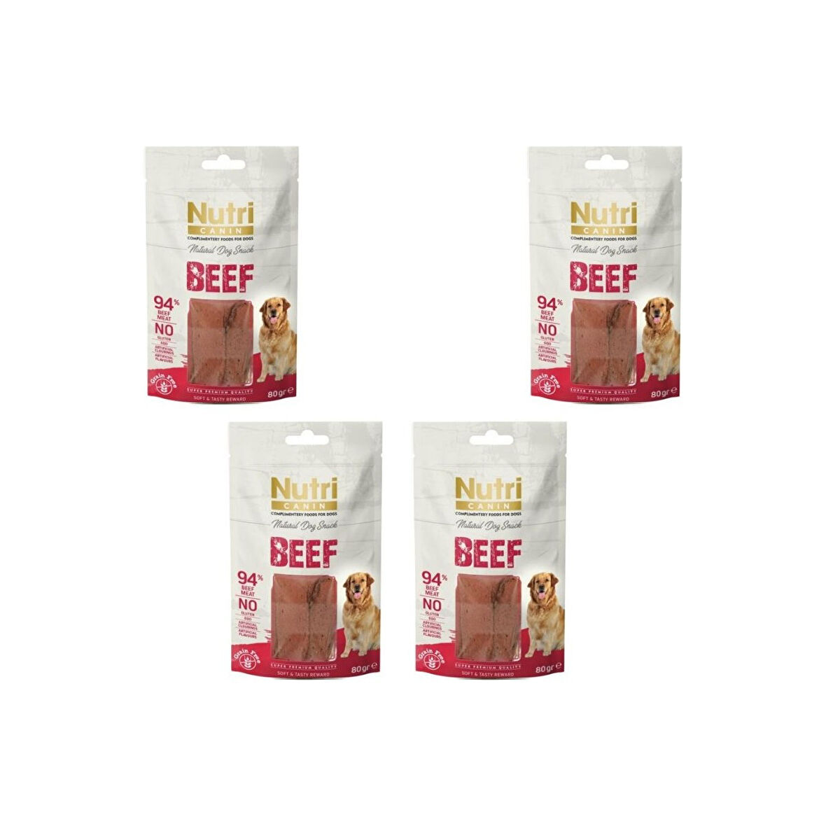 Nutri Canin Beef Snack Köpek Ödülü 80 gr x 4 Adet