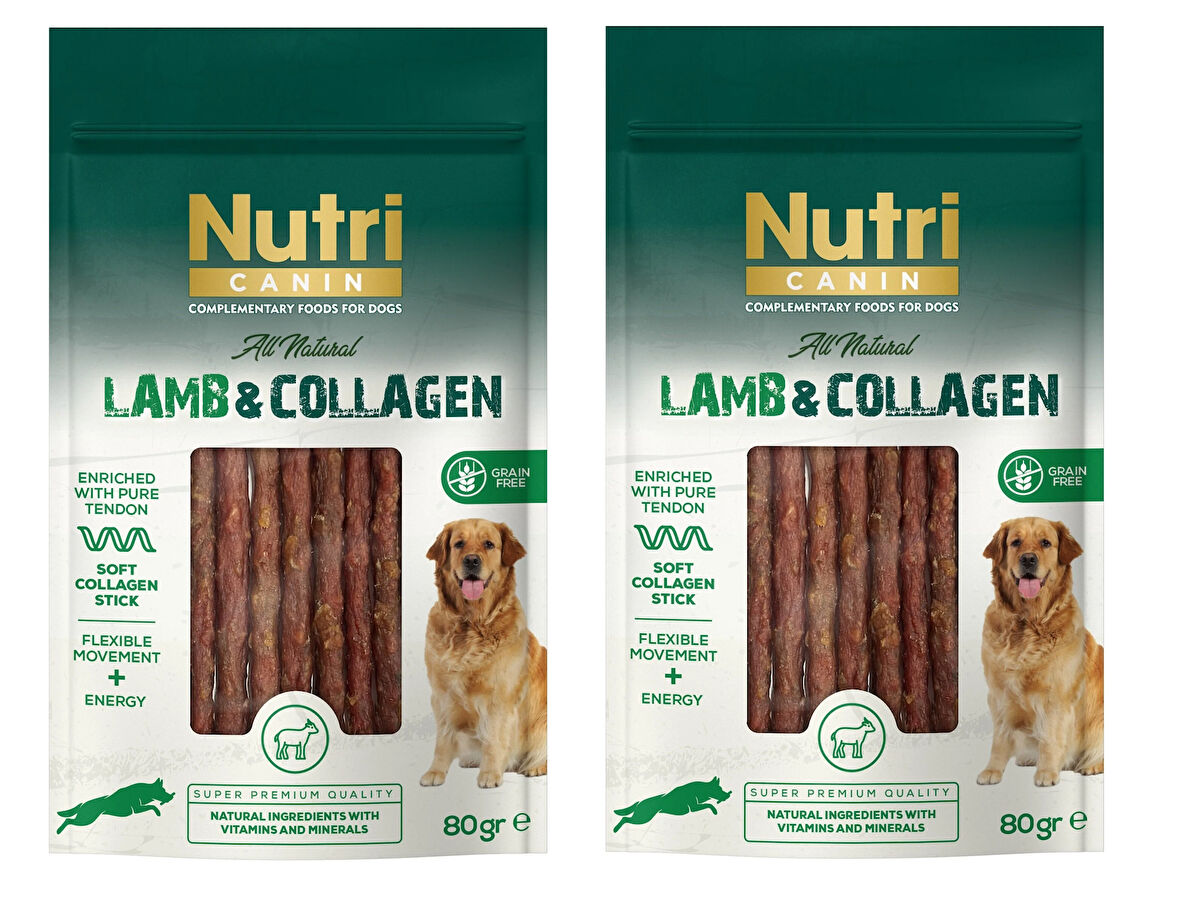 Nutri Canin Kuzu Etli ve Kolajenli Tahılsız Köpek Et Ödülü 80 Gr. X 2 Adet