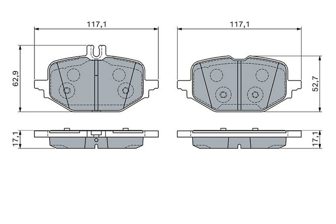 Mercedes Fren Balatası On C Serisi W206 21> - Bosch 0986460163