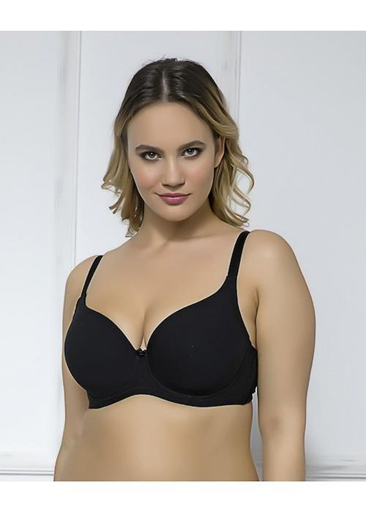 Moonlight 2154 Siyah Pamuklu Balenli İnce Süngerli Sütyen 