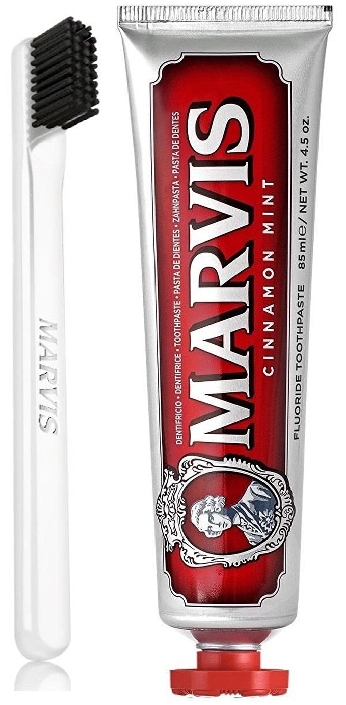 Marvis Cinnamon Mint Nane & Tarçın Aromalı Beyazlatma Doğal Diş Macunu 85 ml & Diş Fırçası 