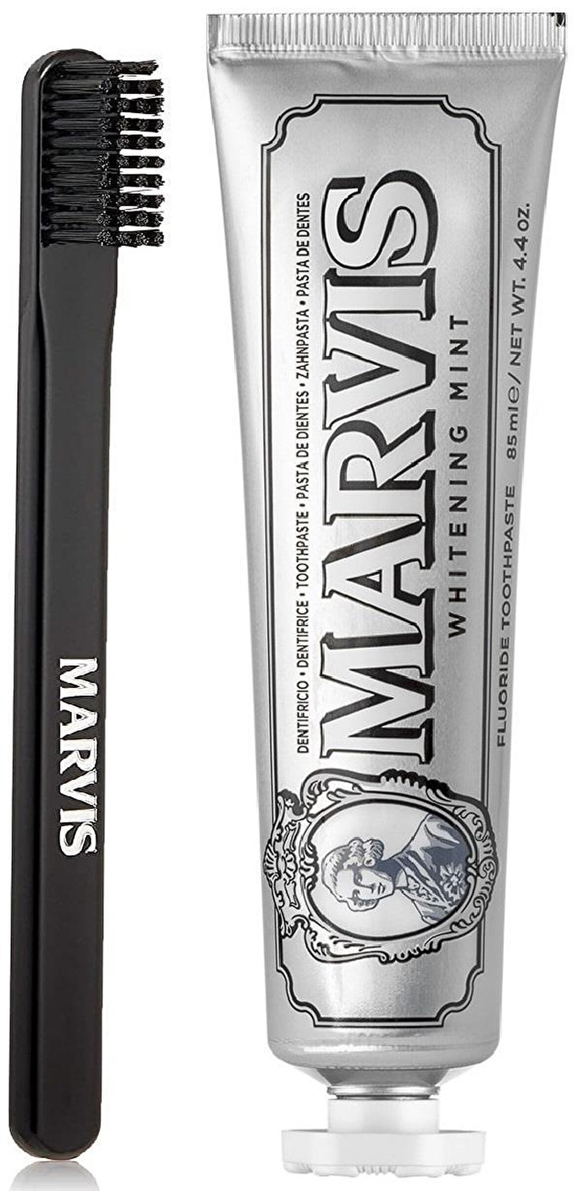 Marvis Whitening Mint Nane Aromalı Beyazlatma Doğal Diş Macunu 85 ml & Diş Fırçası 