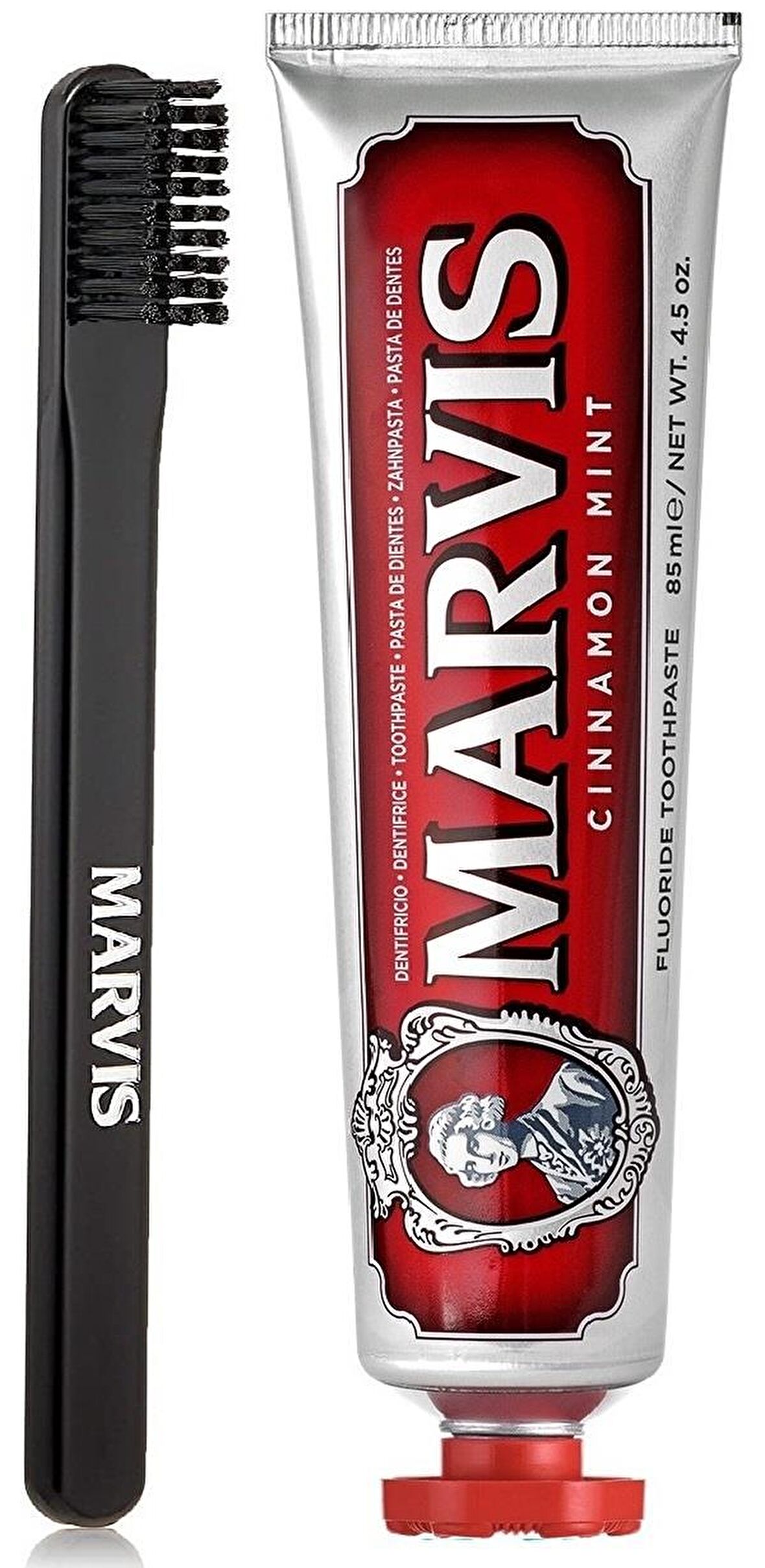 Marvis Cinnamon Mint Nane & Tarçın Aromalı Beyazlatma Doğal Diş Macunu 85 ml & Diş Fırçası 