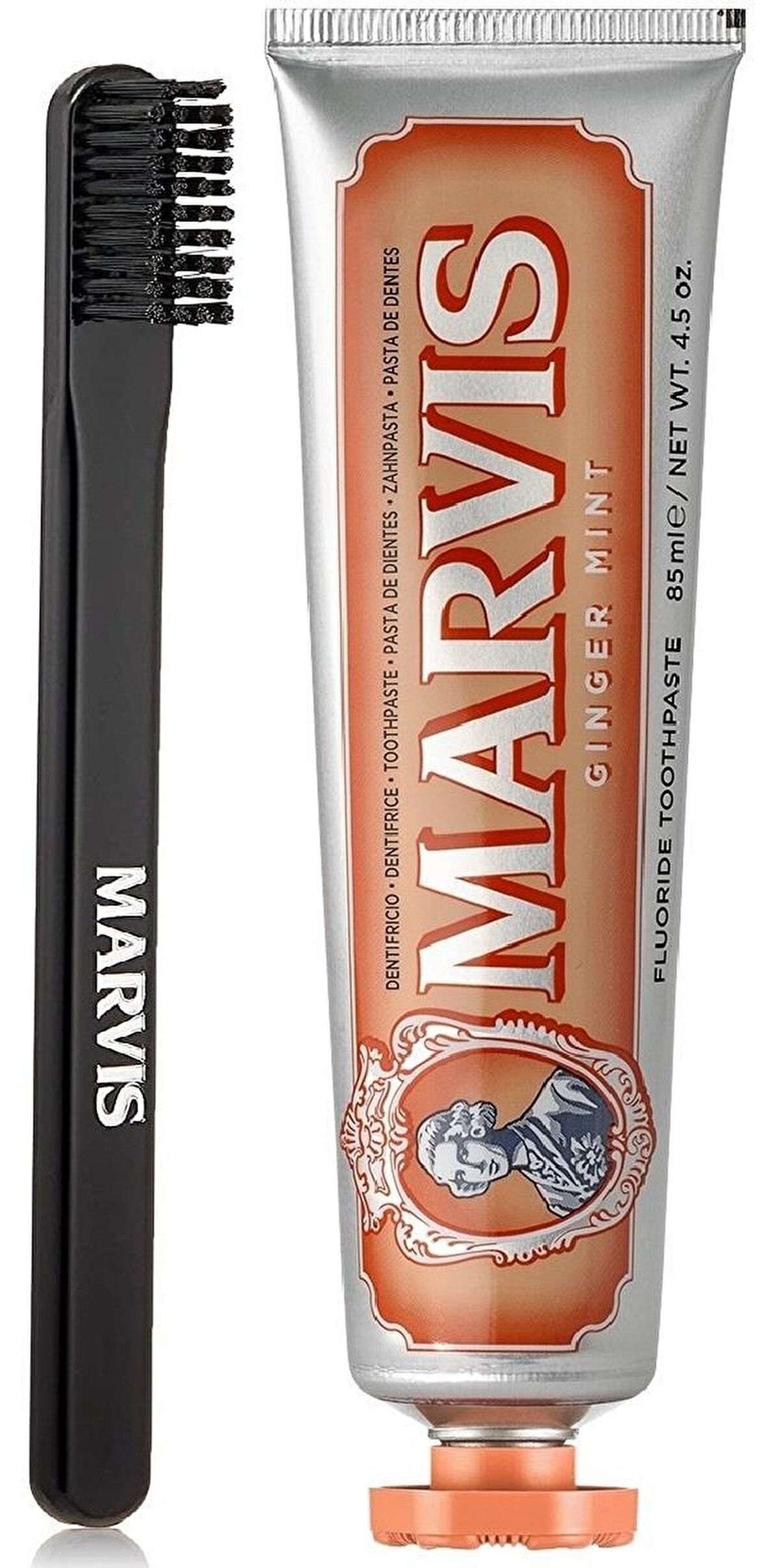 Marvis Ginger Mint Zencefil Aromalı Beyazlatma Doğal Diş Macunu 85 ml & Diş Fırçası
